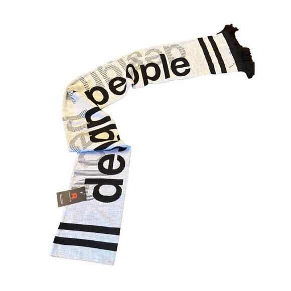 NWT Ruffneck Design People Scarf - Black & White - Picture 5 of 5